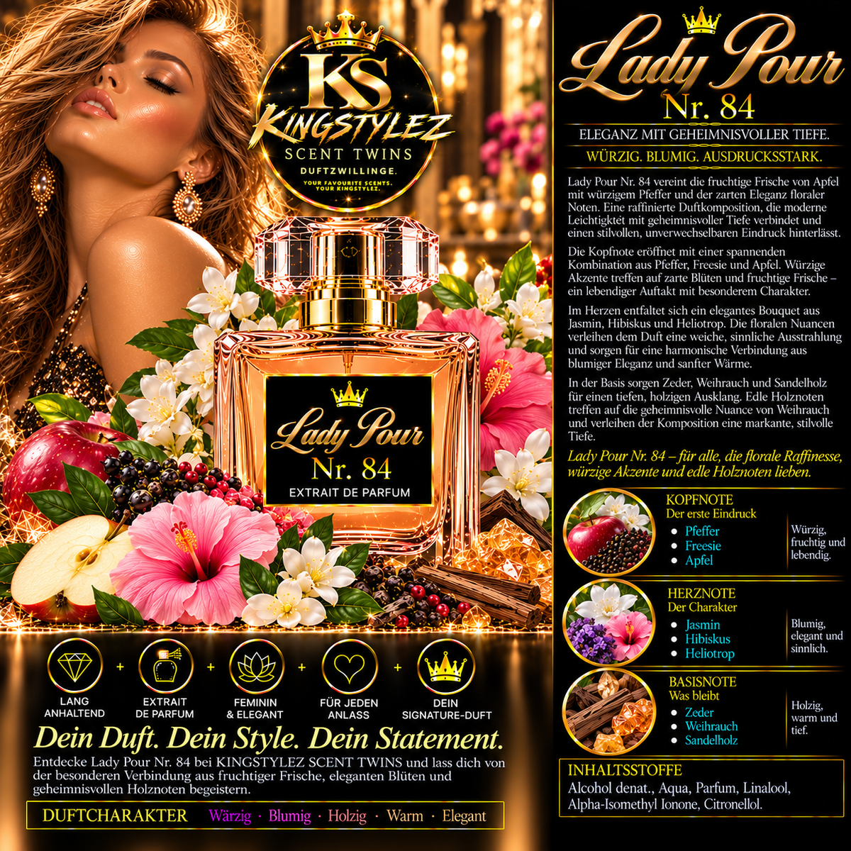 Lady Pour Nr. 84 - 100ml Extrait de Parfum